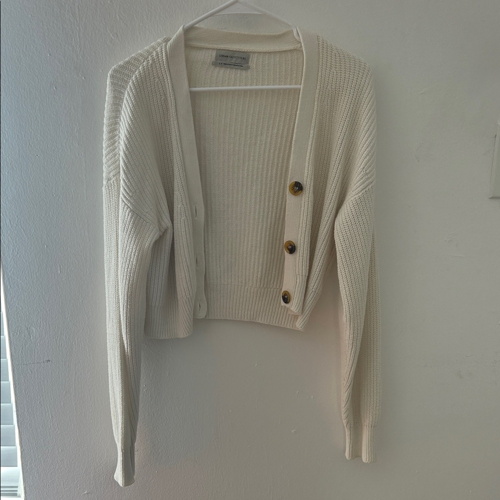 Urban Outfitters Cream Button-Up Cardigan